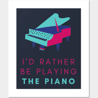 Piano player - funny design Posters and Art